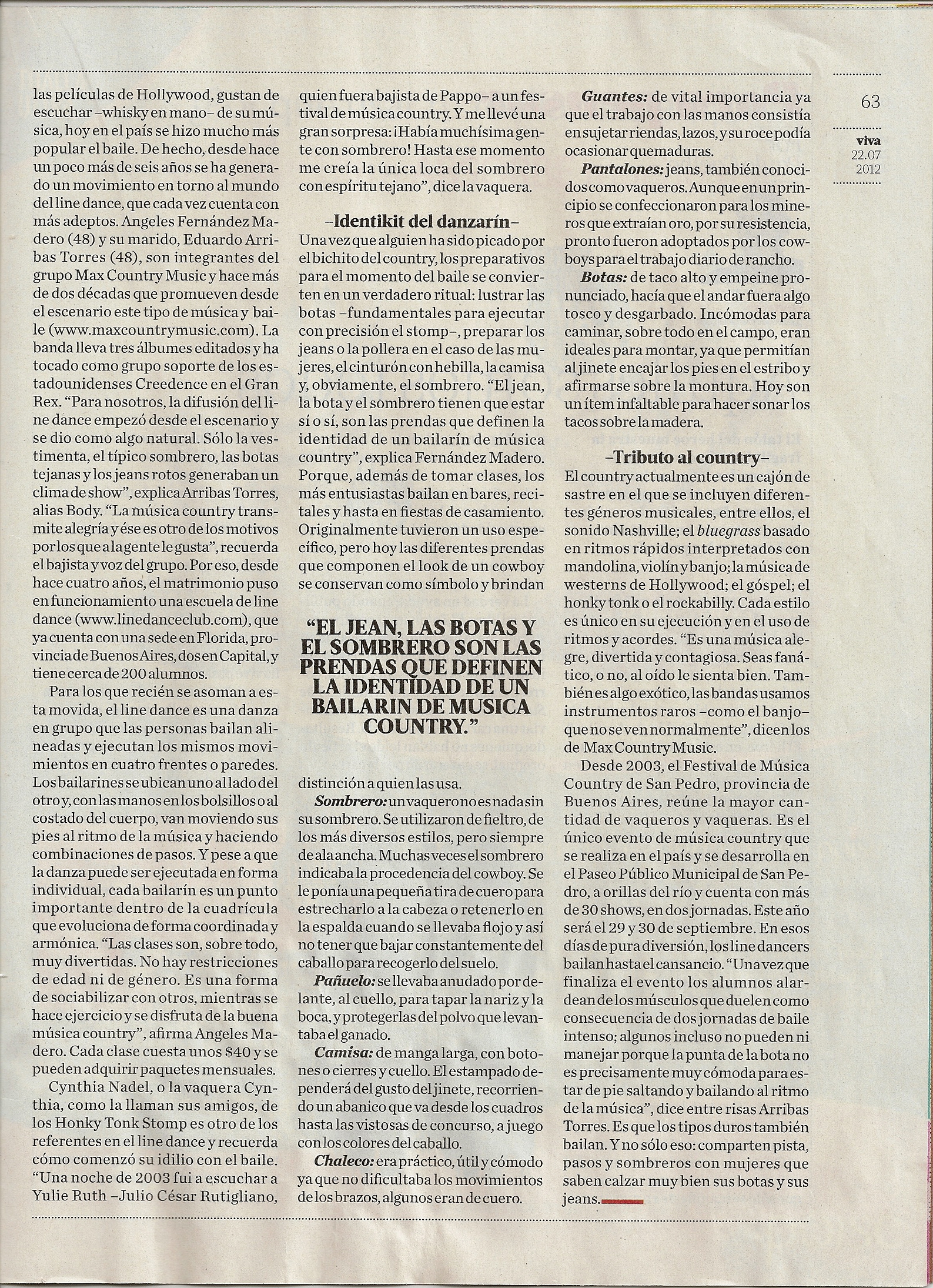 Nota a Angeles en Revista Viva